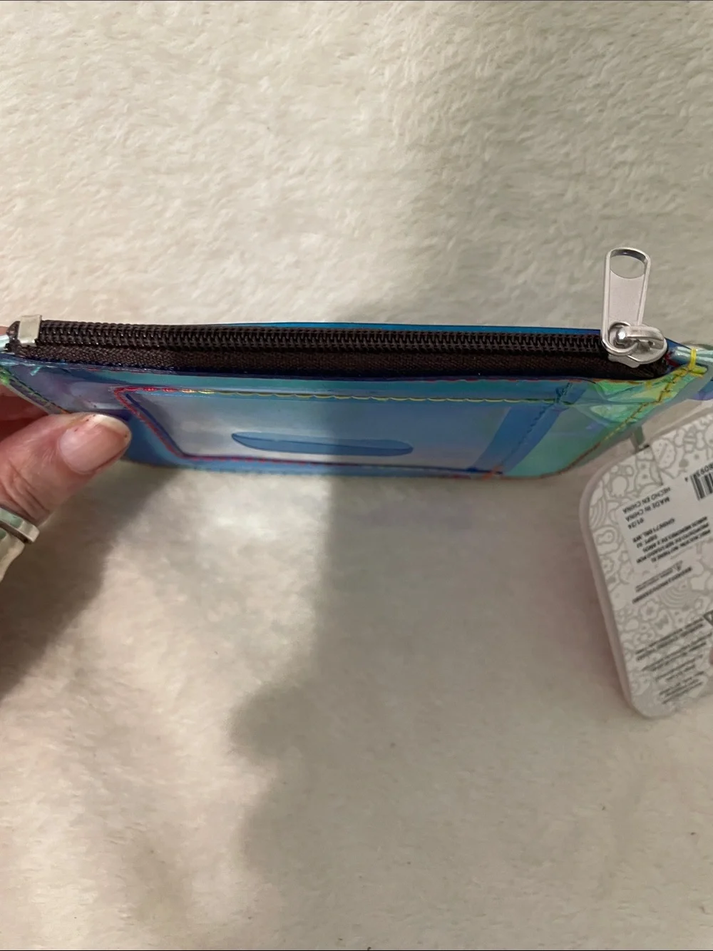 Hello Kitty Blue Holographic Card Holder Pouch